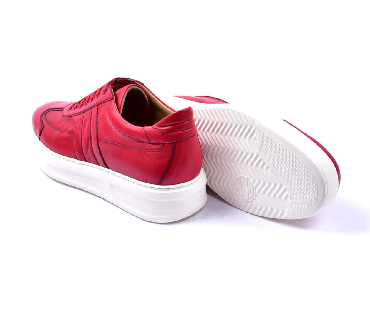 Red Corrente Calfskin Lowtop Shoe