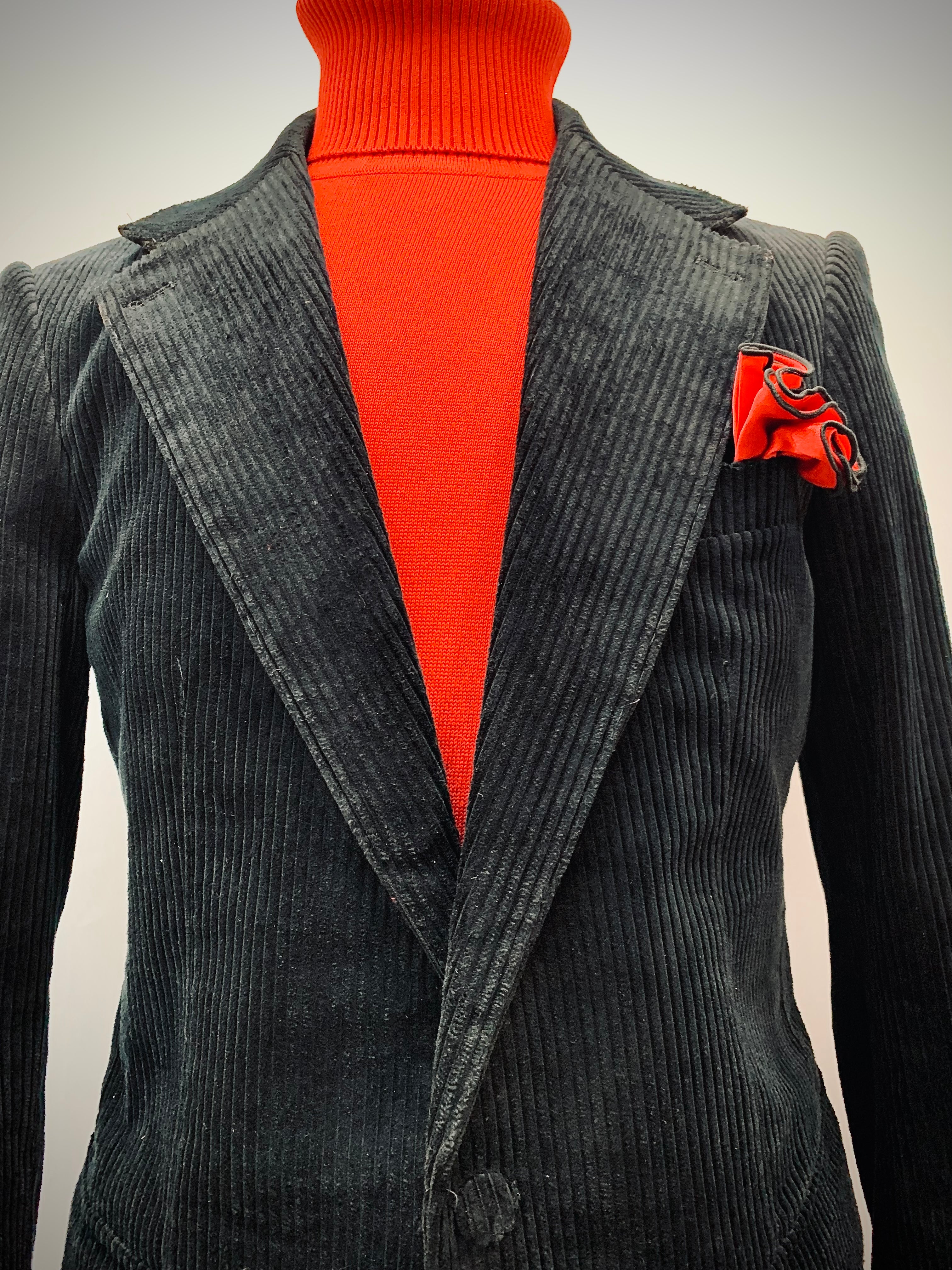 Stitch by Stitch Black Corduroy Two Piece Suit