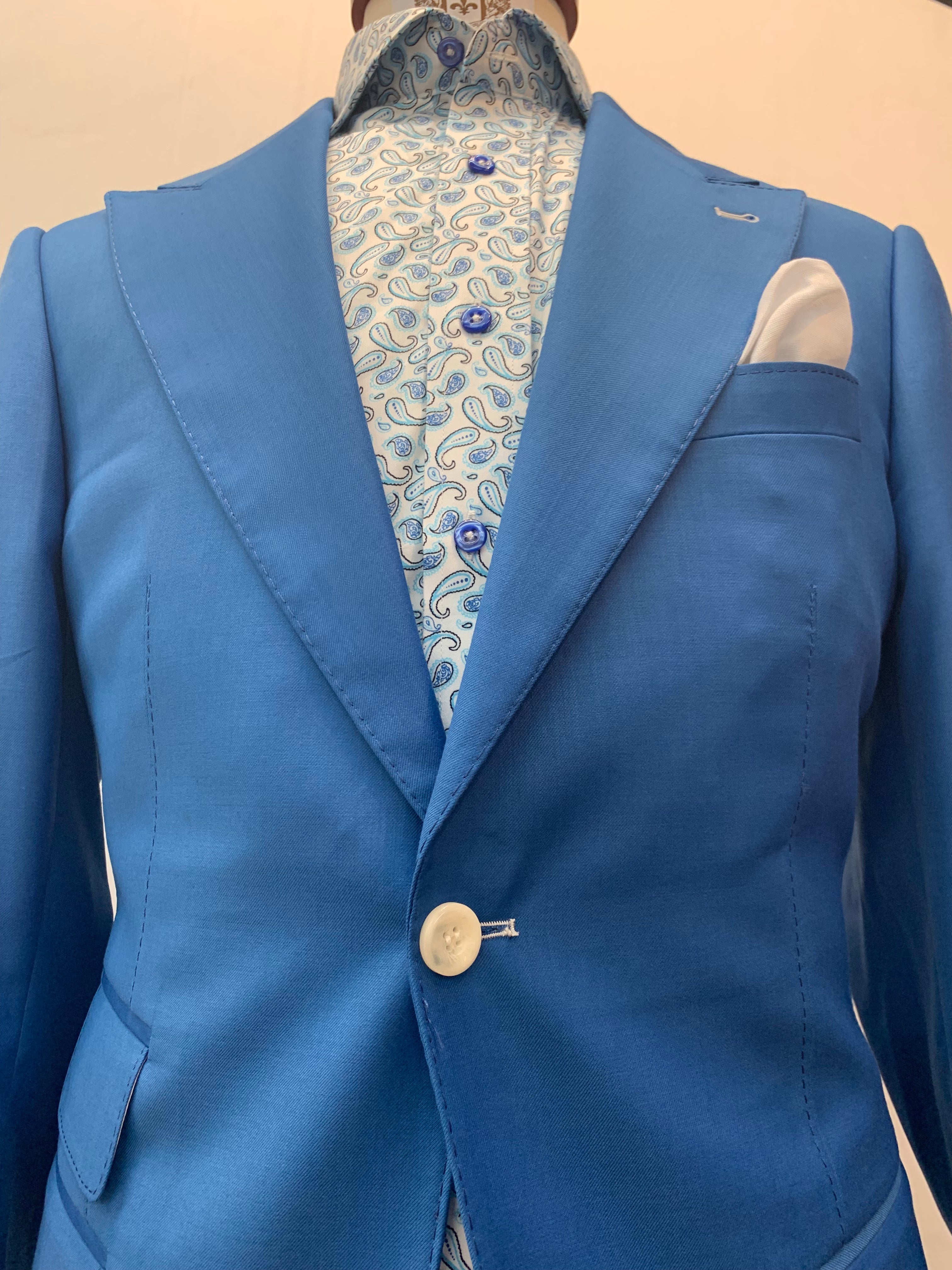 Stitch By Stitch Blue w/Double White Trimming