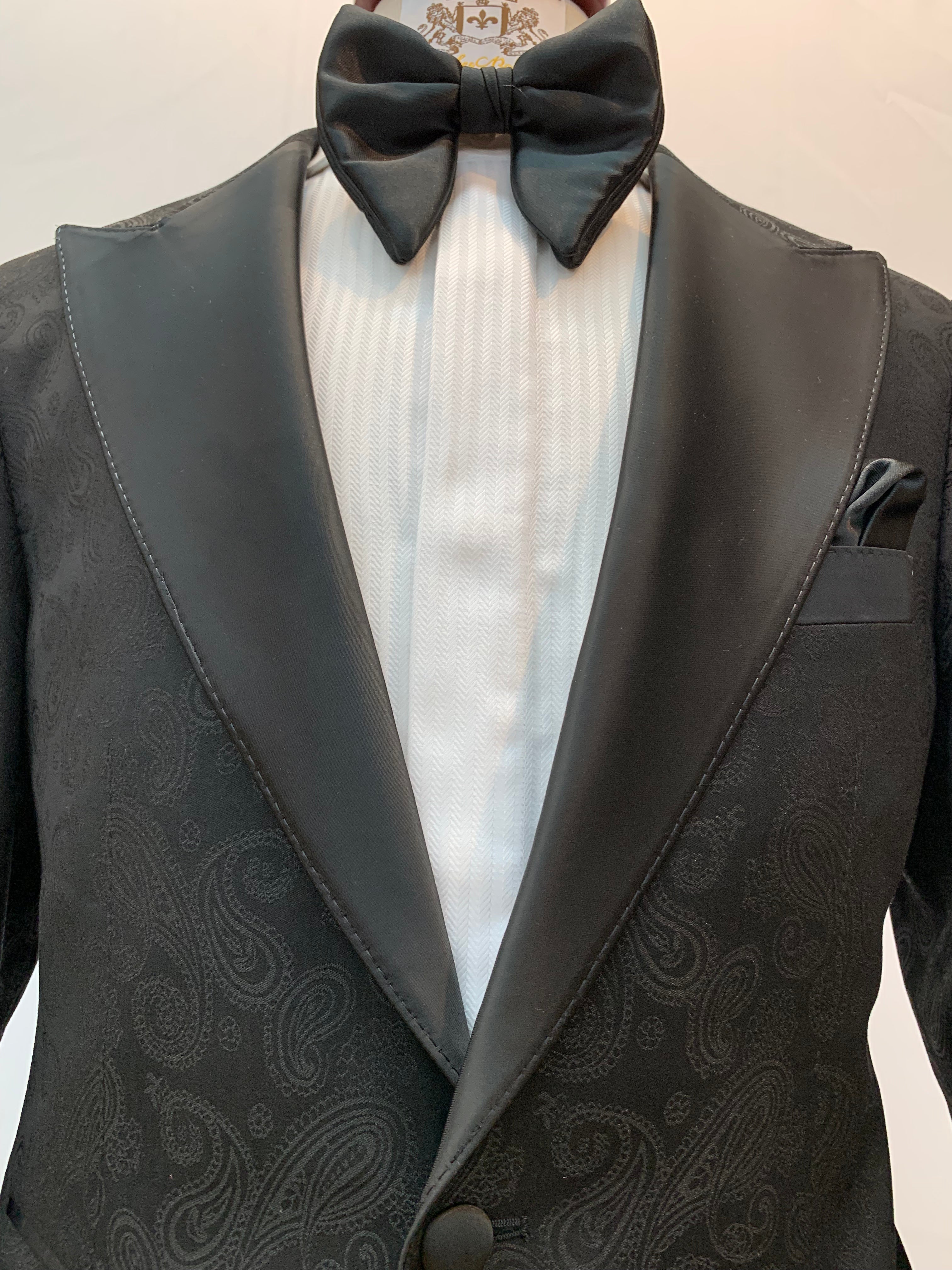 Black Paisley Two Piece Tuxedo