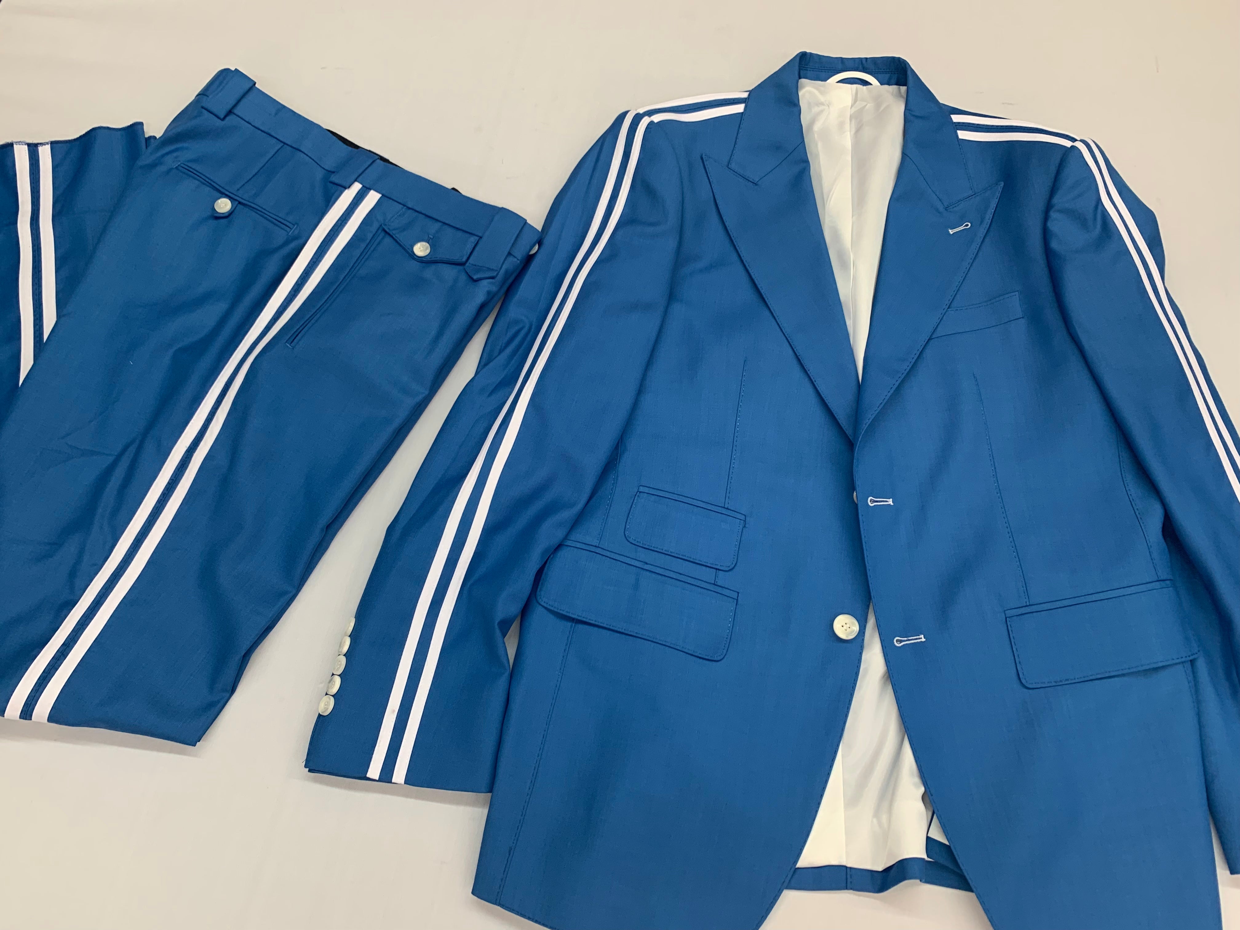 Stitch By Stitch Blue w/Double White Trimming