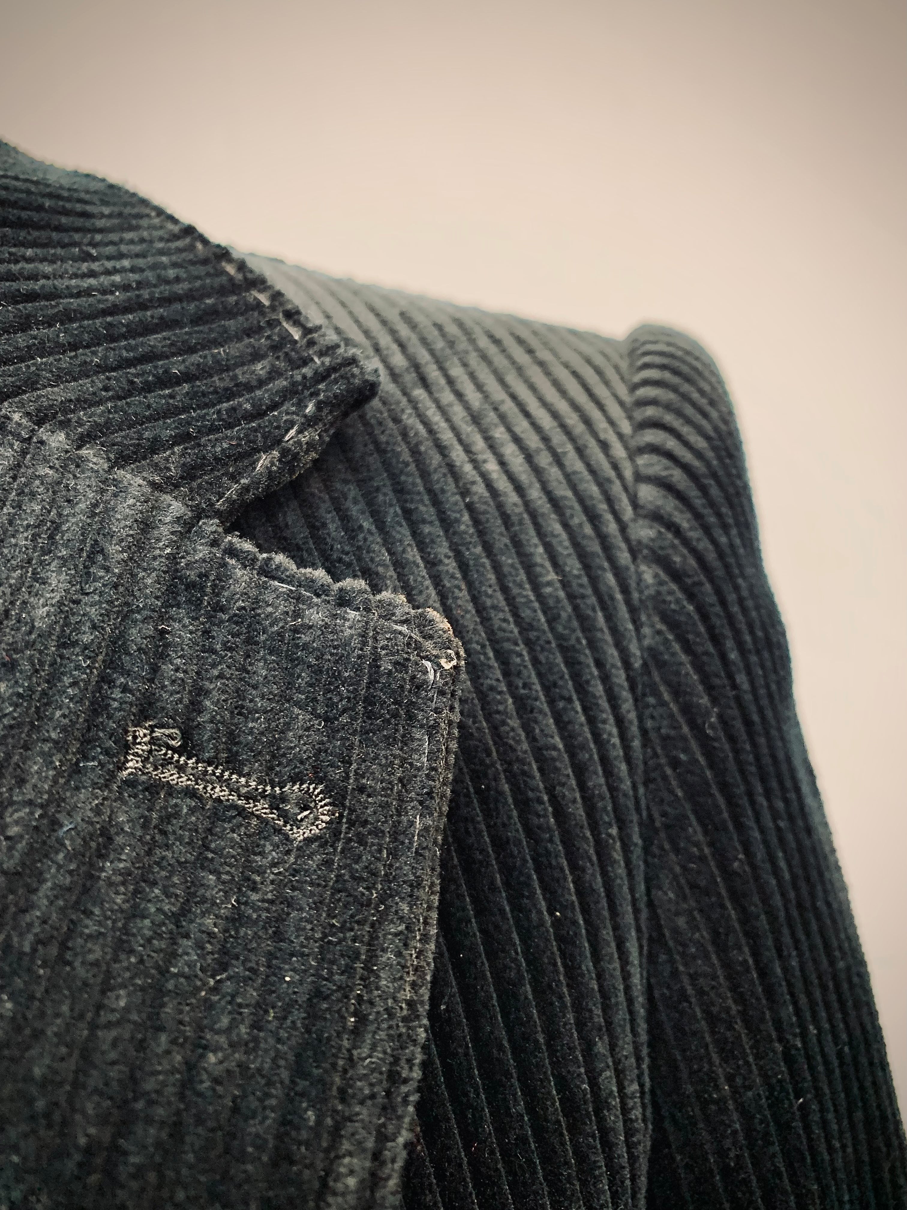 Stitch by Stitch Black Corduroy Two Piece Suit