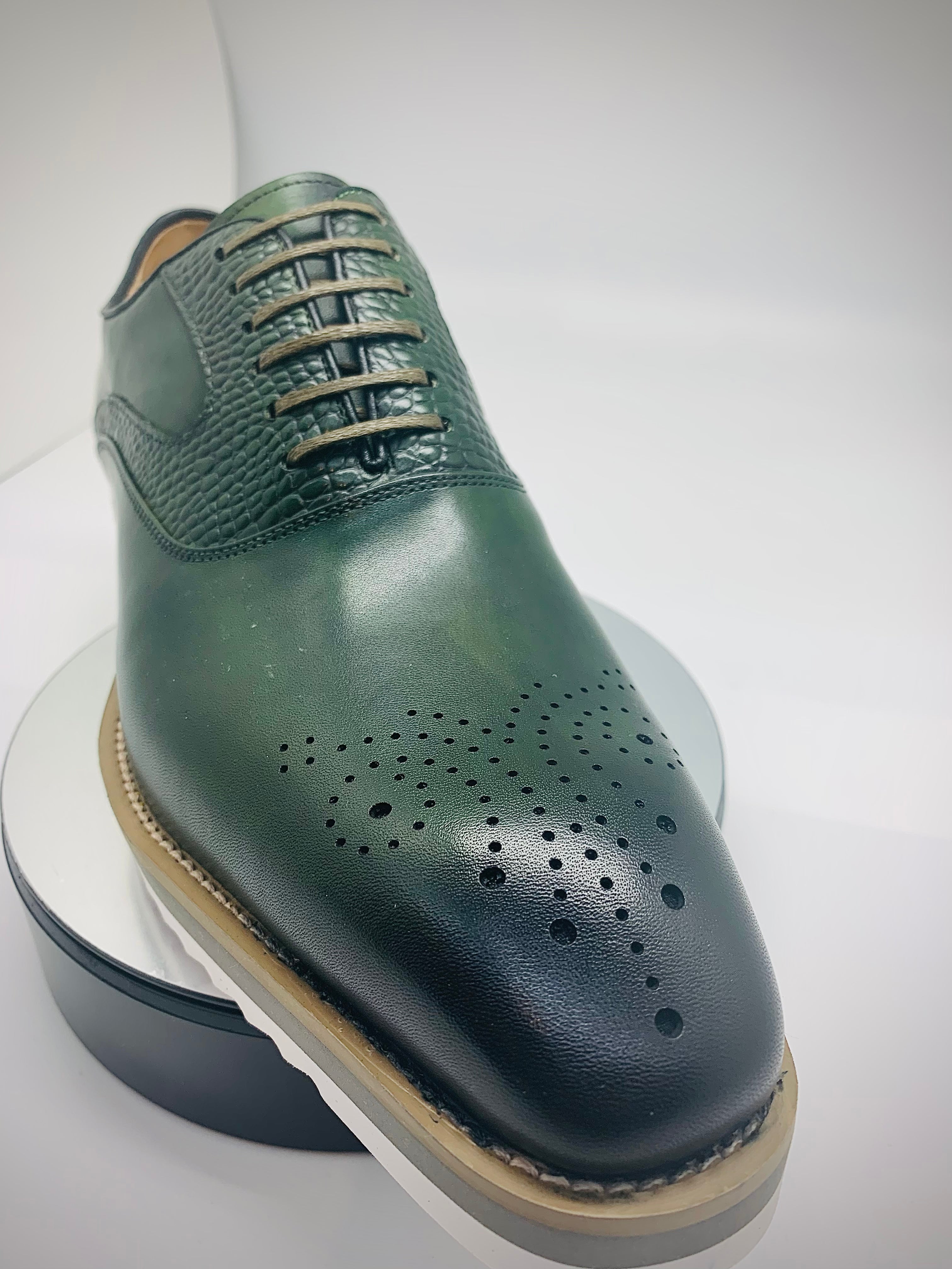 Stitch by Stitch Green Lace Up Shoe