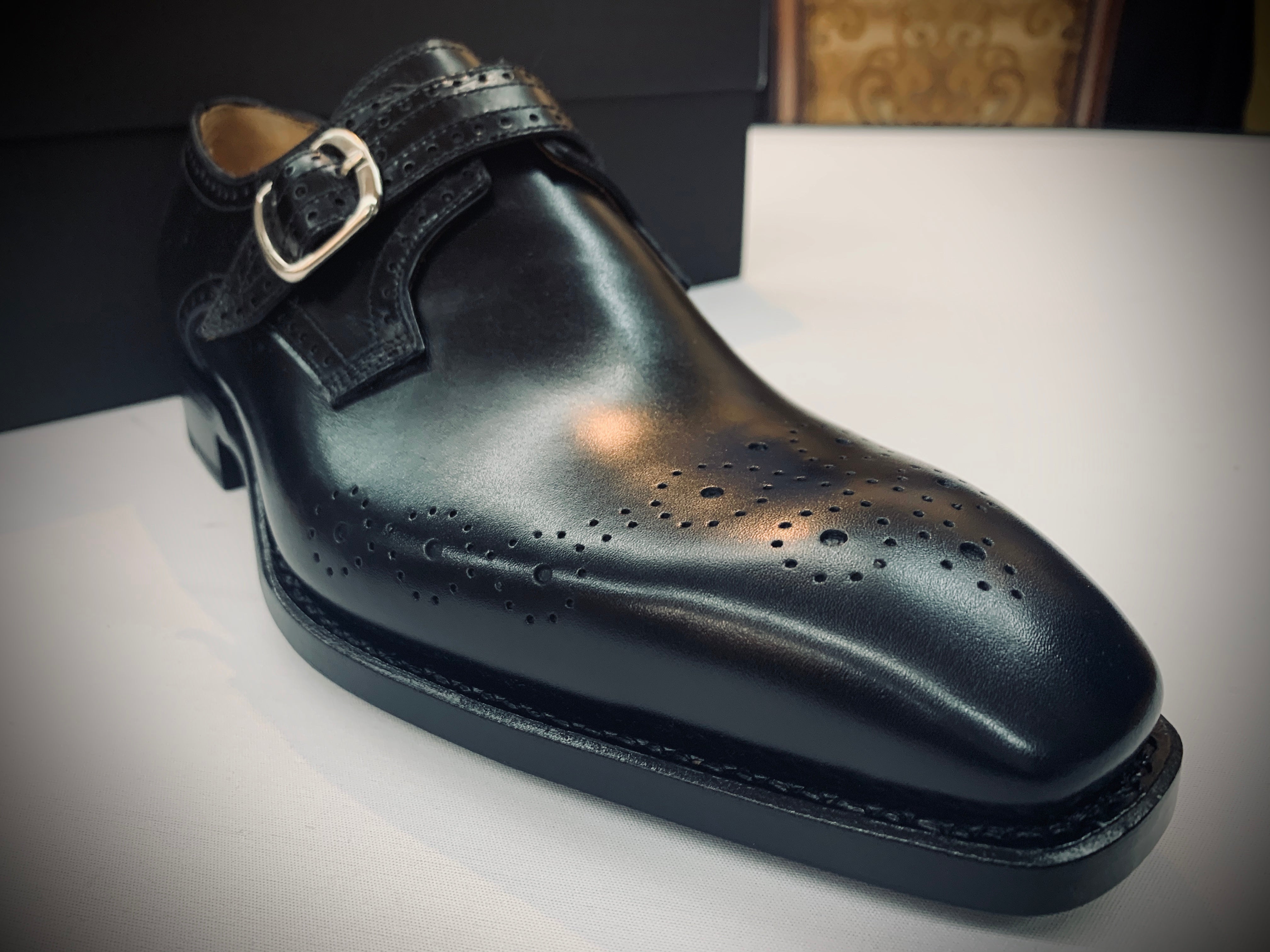 Stitch by Stitch Black Monkstrap