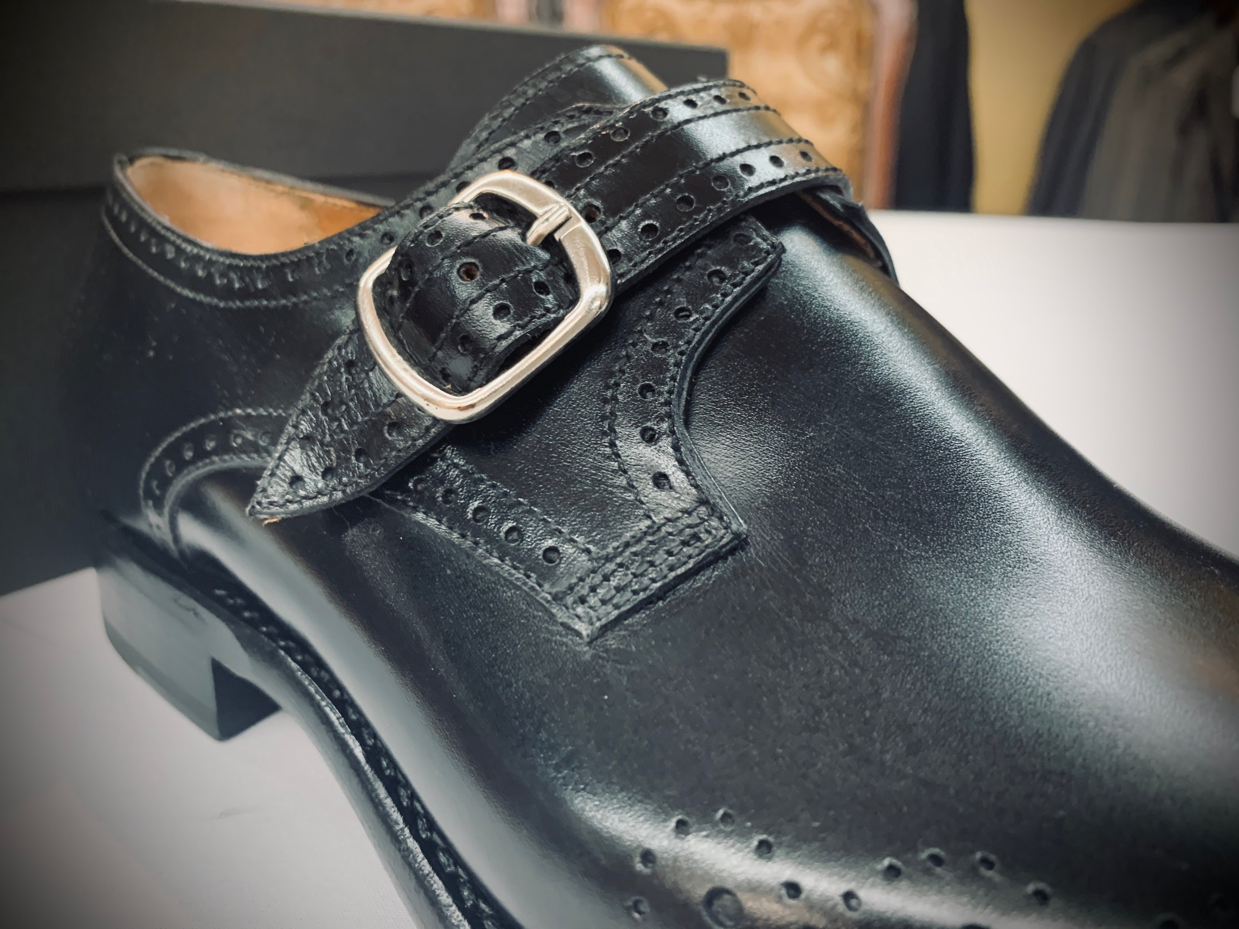 Stitch by Stitch Black Monkstrap