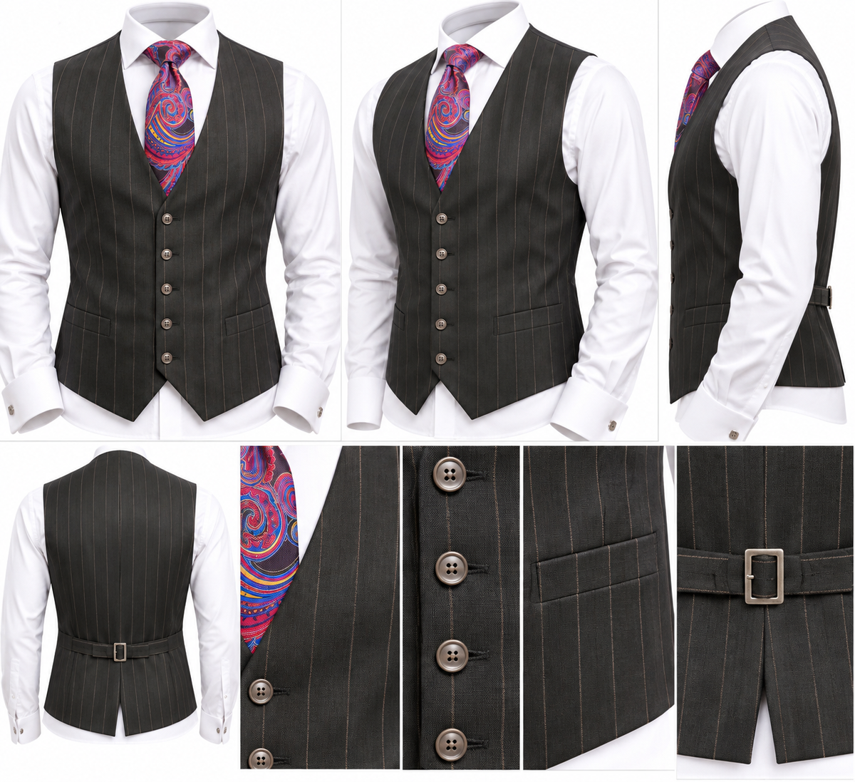 Berragamo Brown/Tan-3Pc Suit