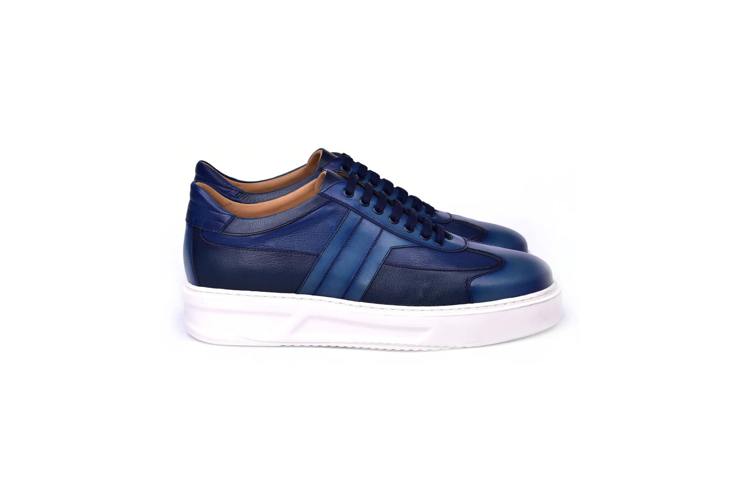 Corrente Blue Calfskin Casual Shoe