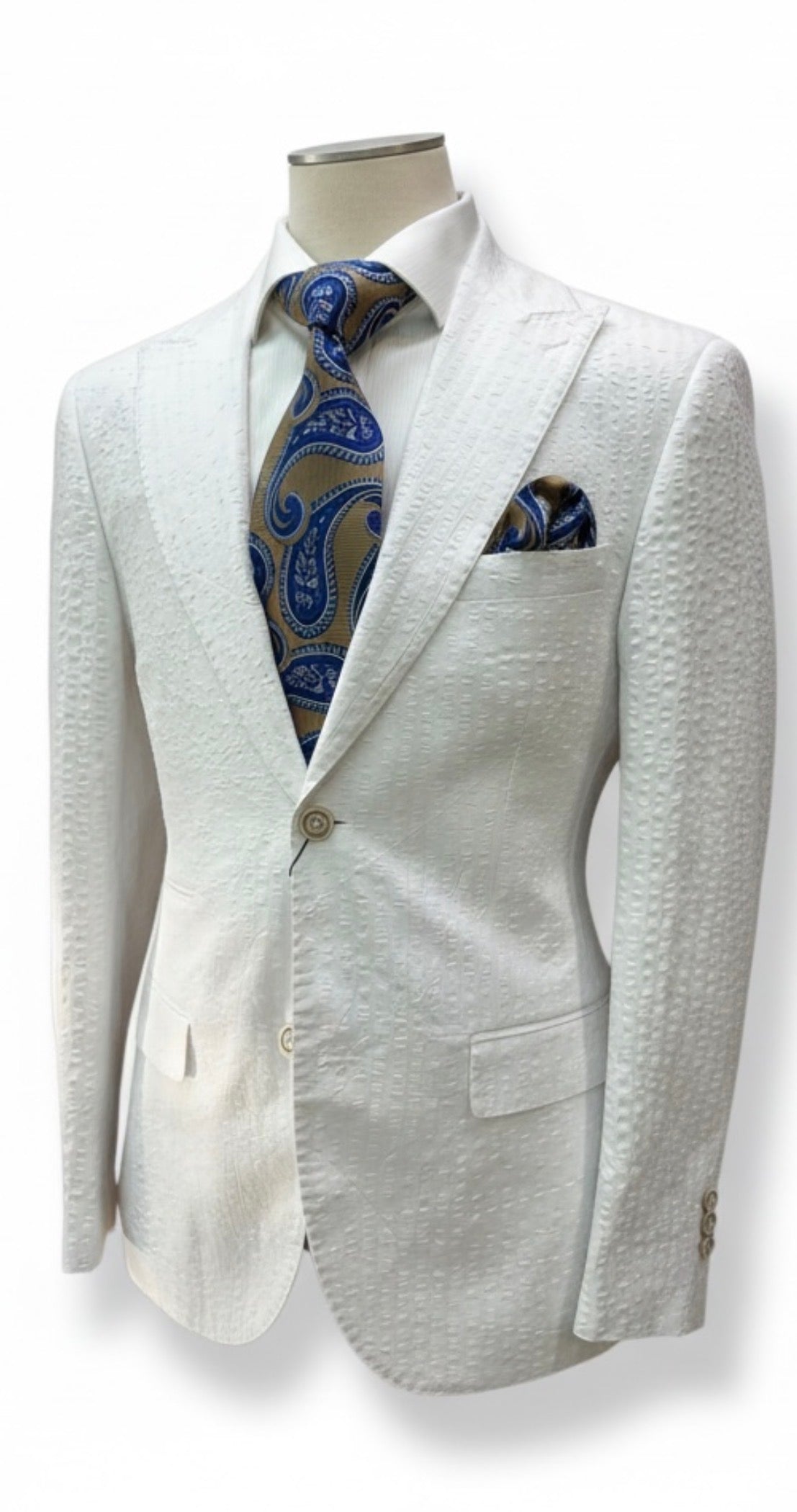 SeerSucker White 2pc