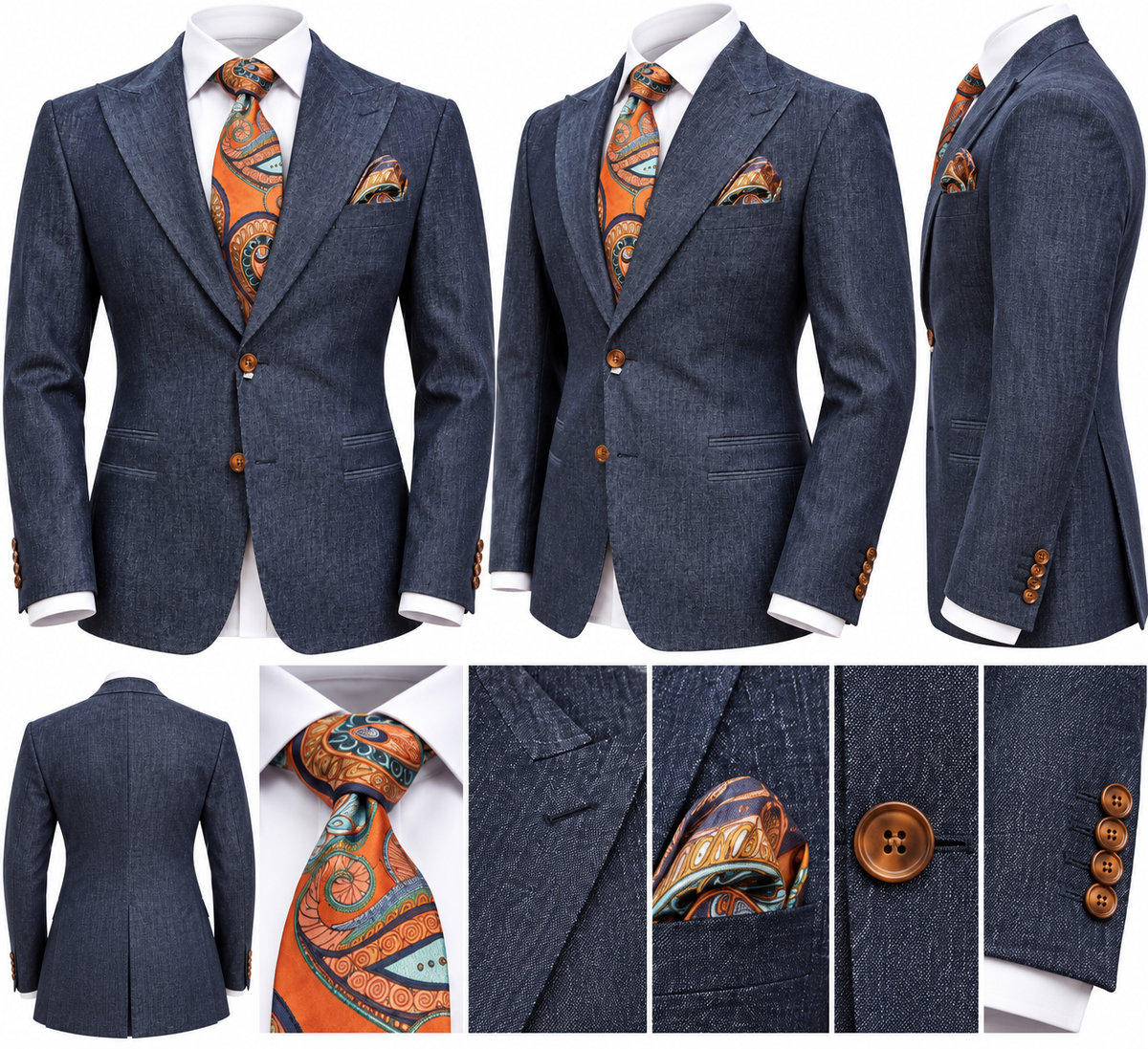 Blue Denim 2Pc Suit