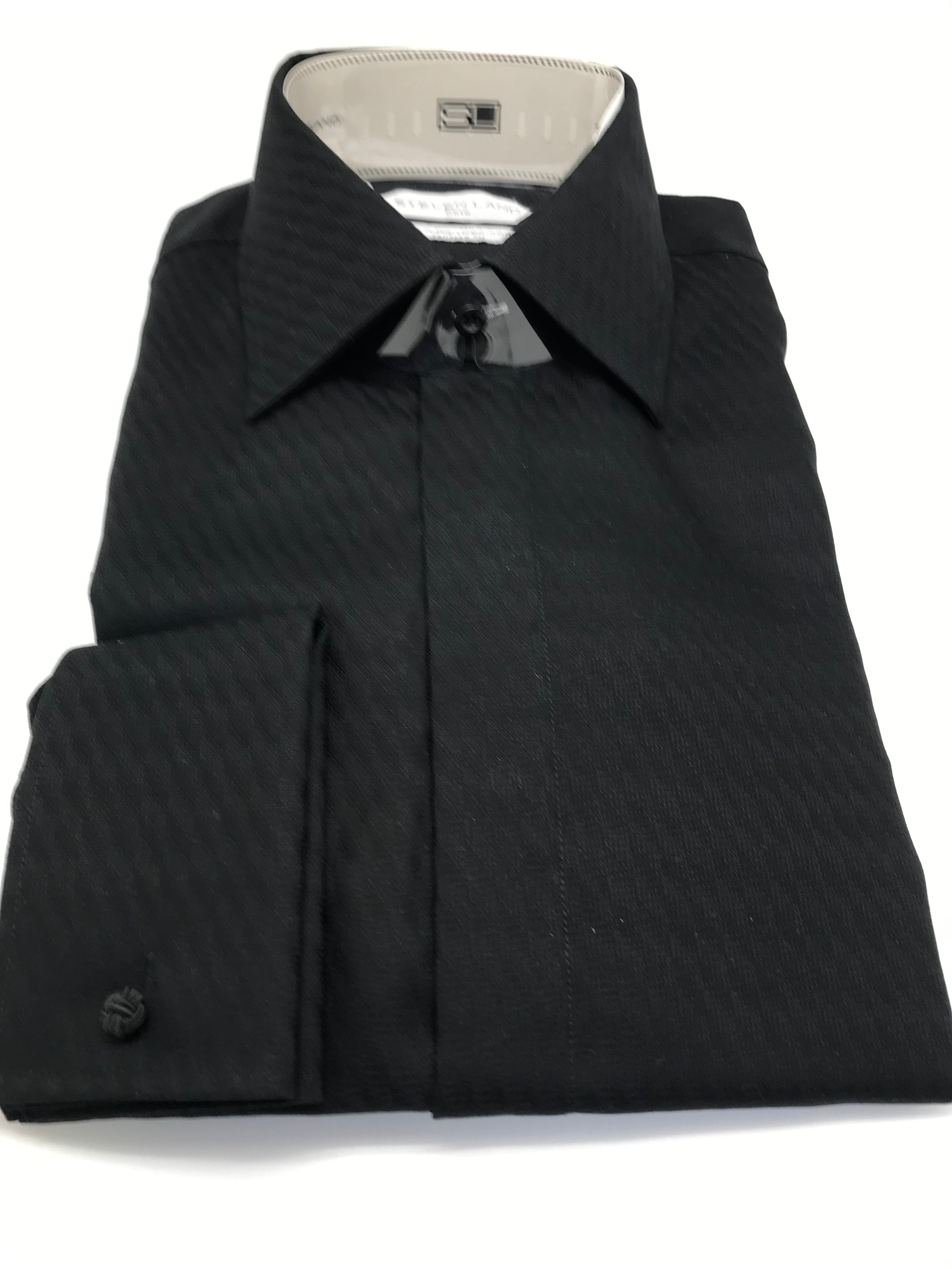 Stevenland Black Printed Dress Shirt