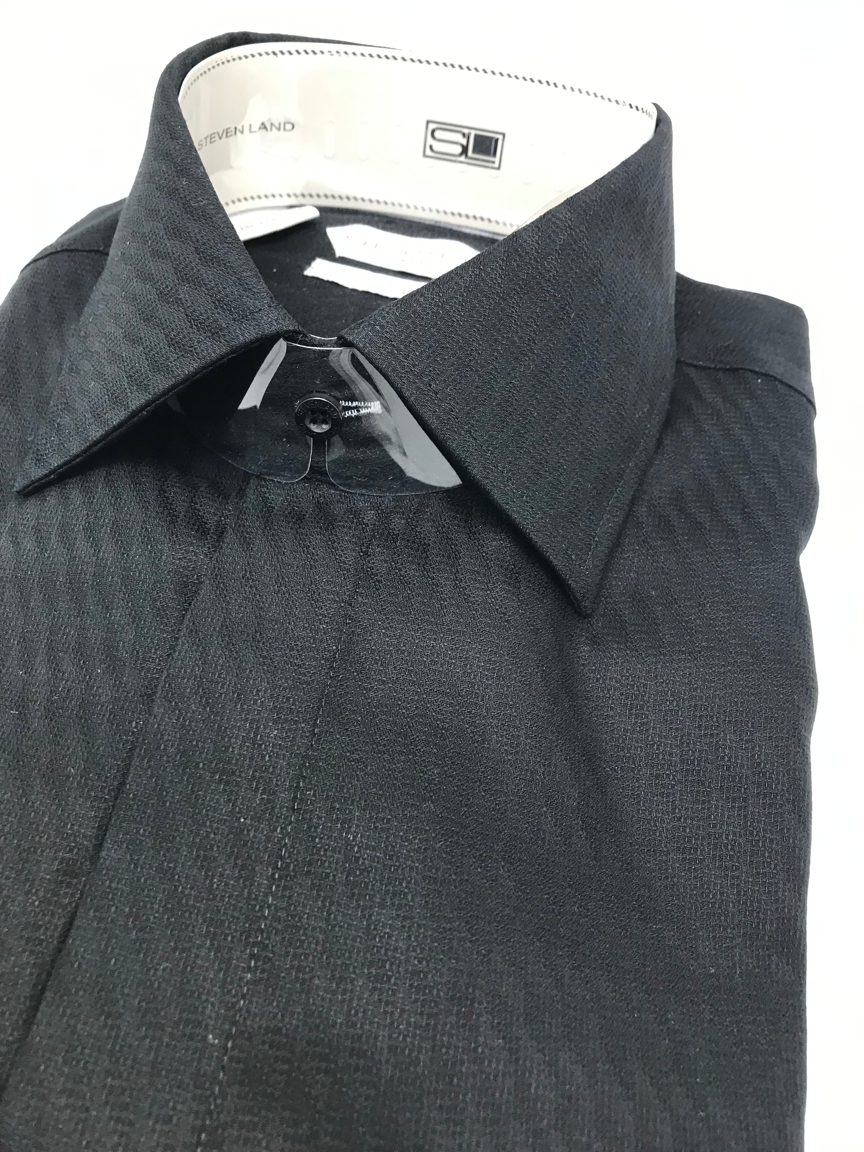 Stevenland Black Printed Dress Shirt