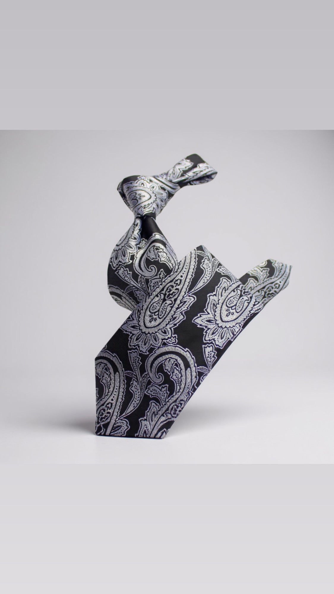 Krazy Paisley Black & Grey Tie