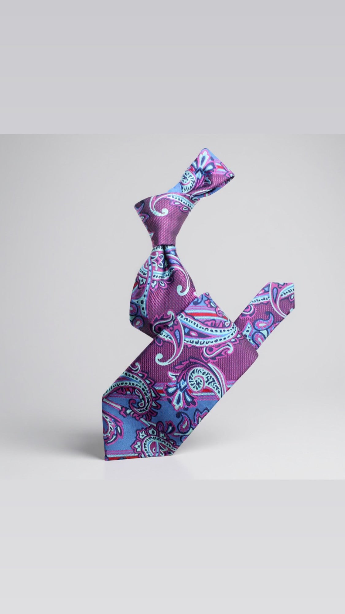 Krazy Paisley Majenta & Blue Tie