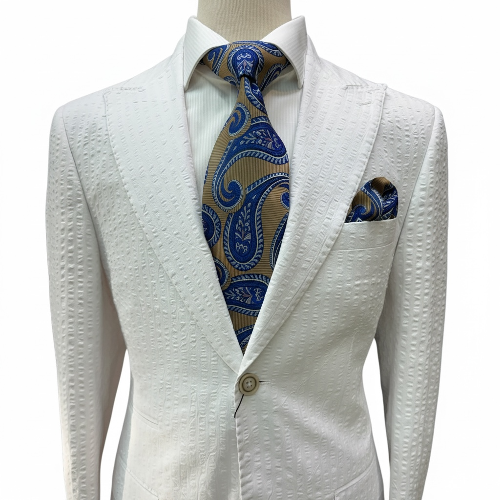 SeerSucker White 2pc