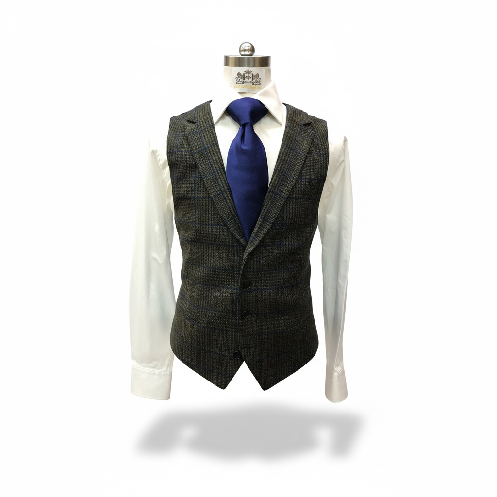 Canuti 3PC Green/Blue Plaid-Suit