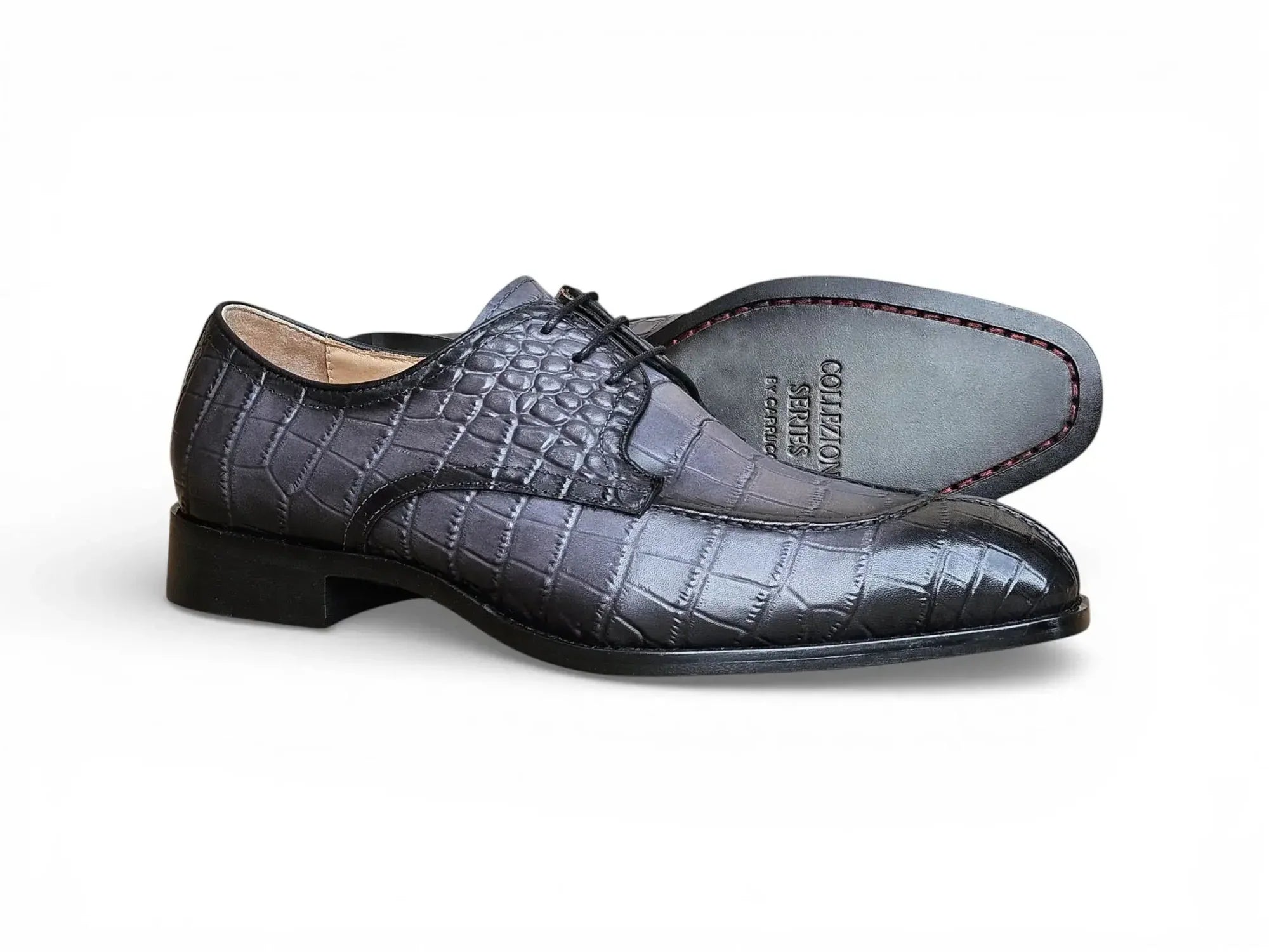 Carrucci Gray  Split Toe Derby