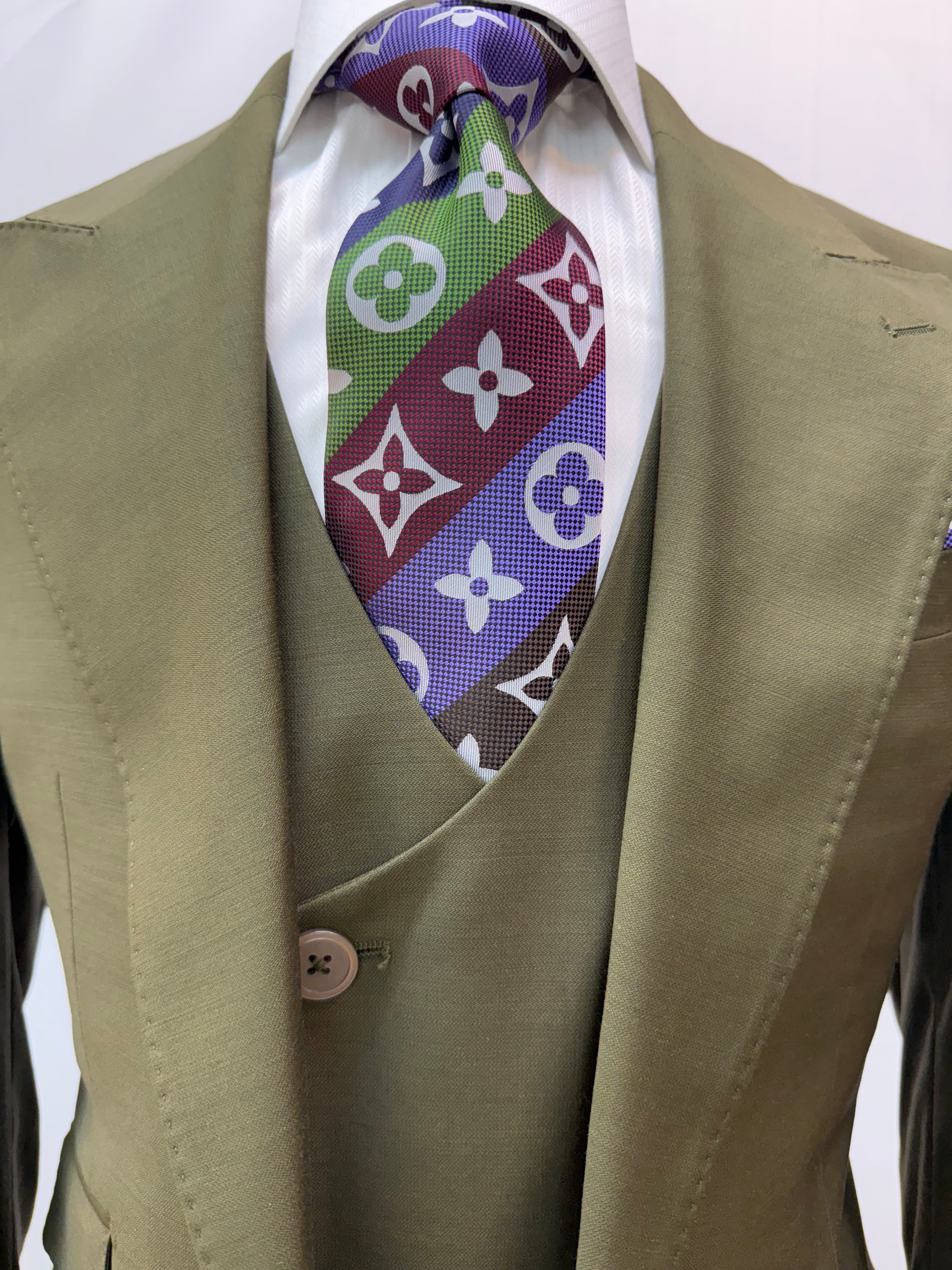 Tiglio 3pc Olive Suit