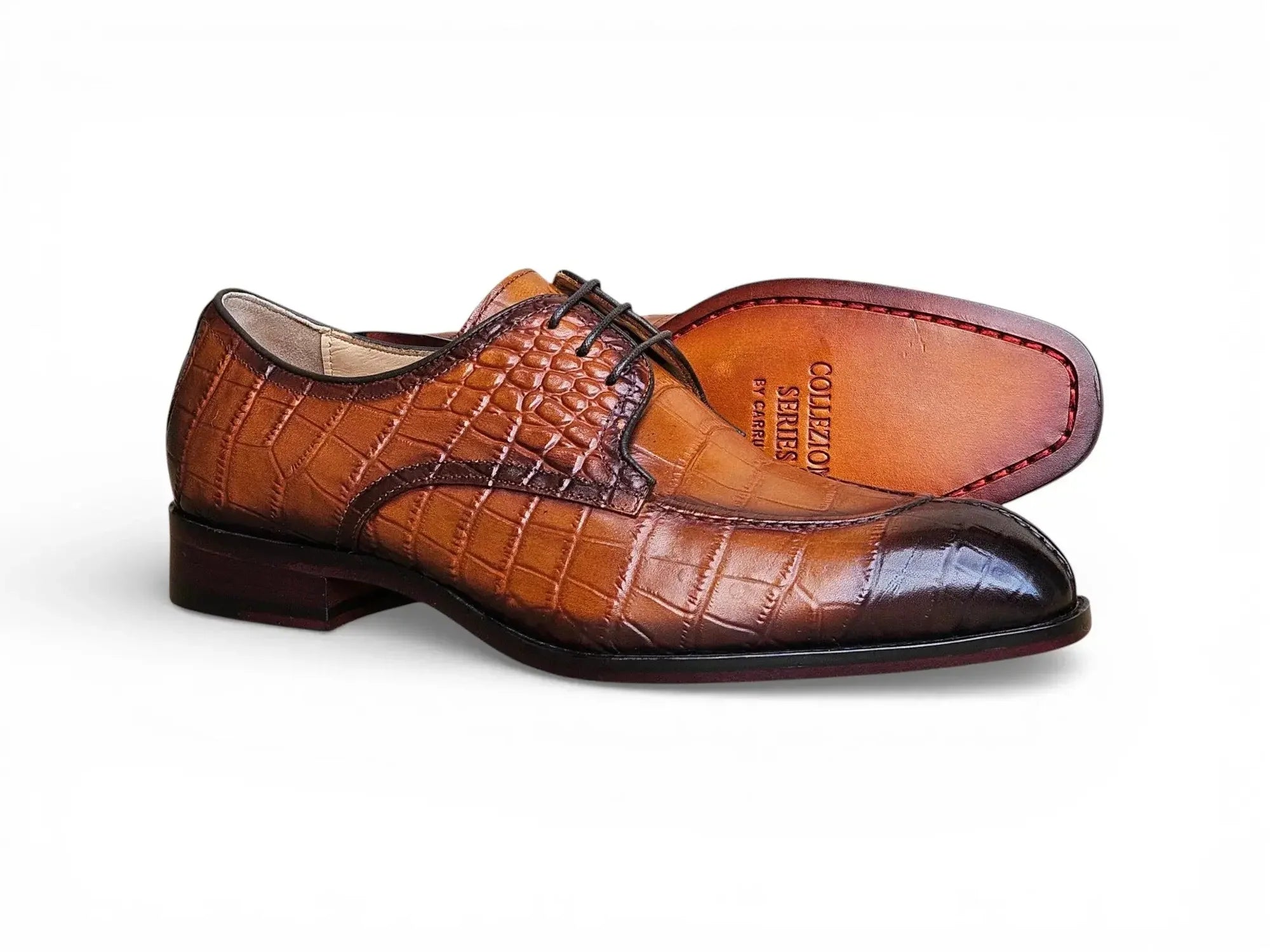Carrucci Cognac Split Toe Derby