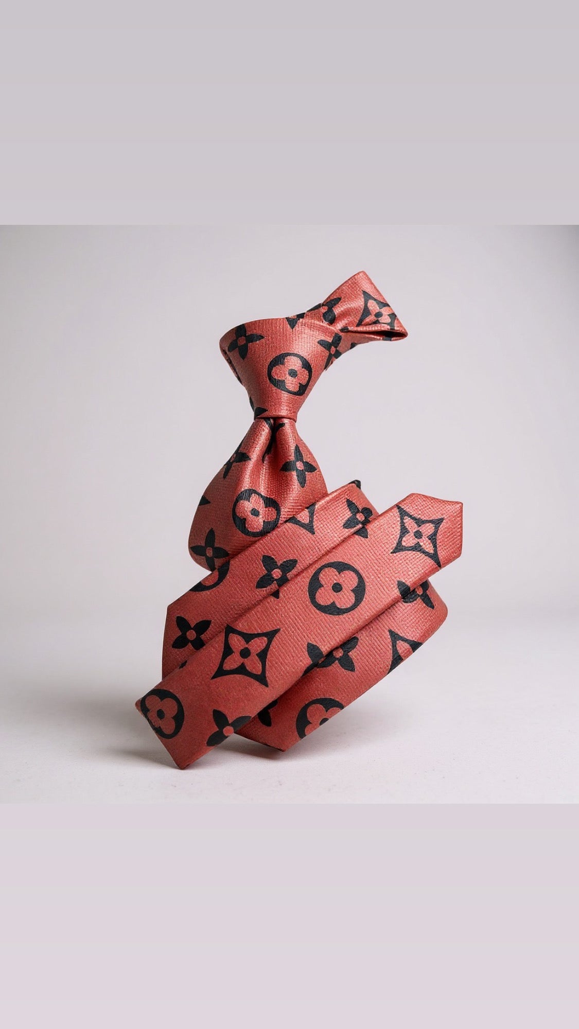 LV Red & Black Tie
