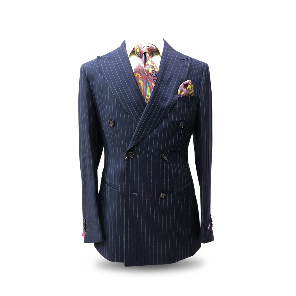 Canuti DB Blue Pinstripe-Suit