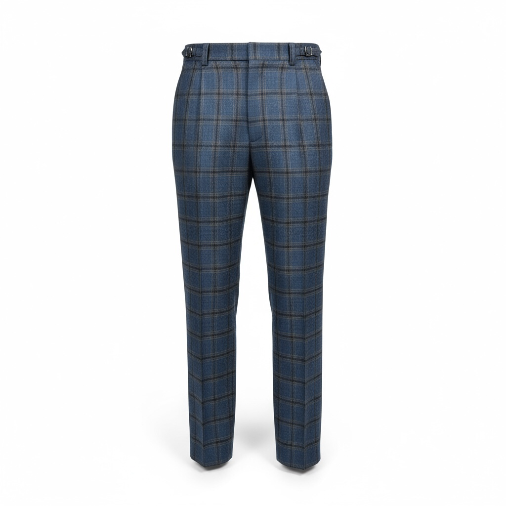 Tiglio Slacks Blue/Tan Windowpane