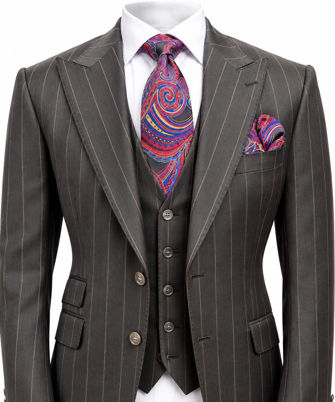 Berragamo Brown/Tan-3Pc Suit