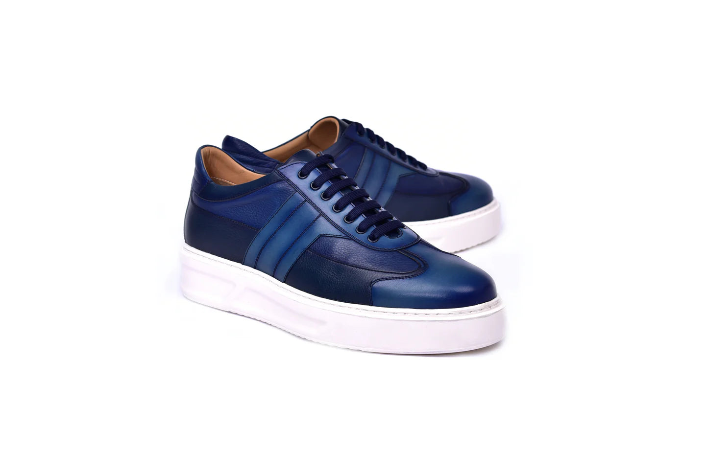 Corrente Blue Calfskin Casual Shoe
