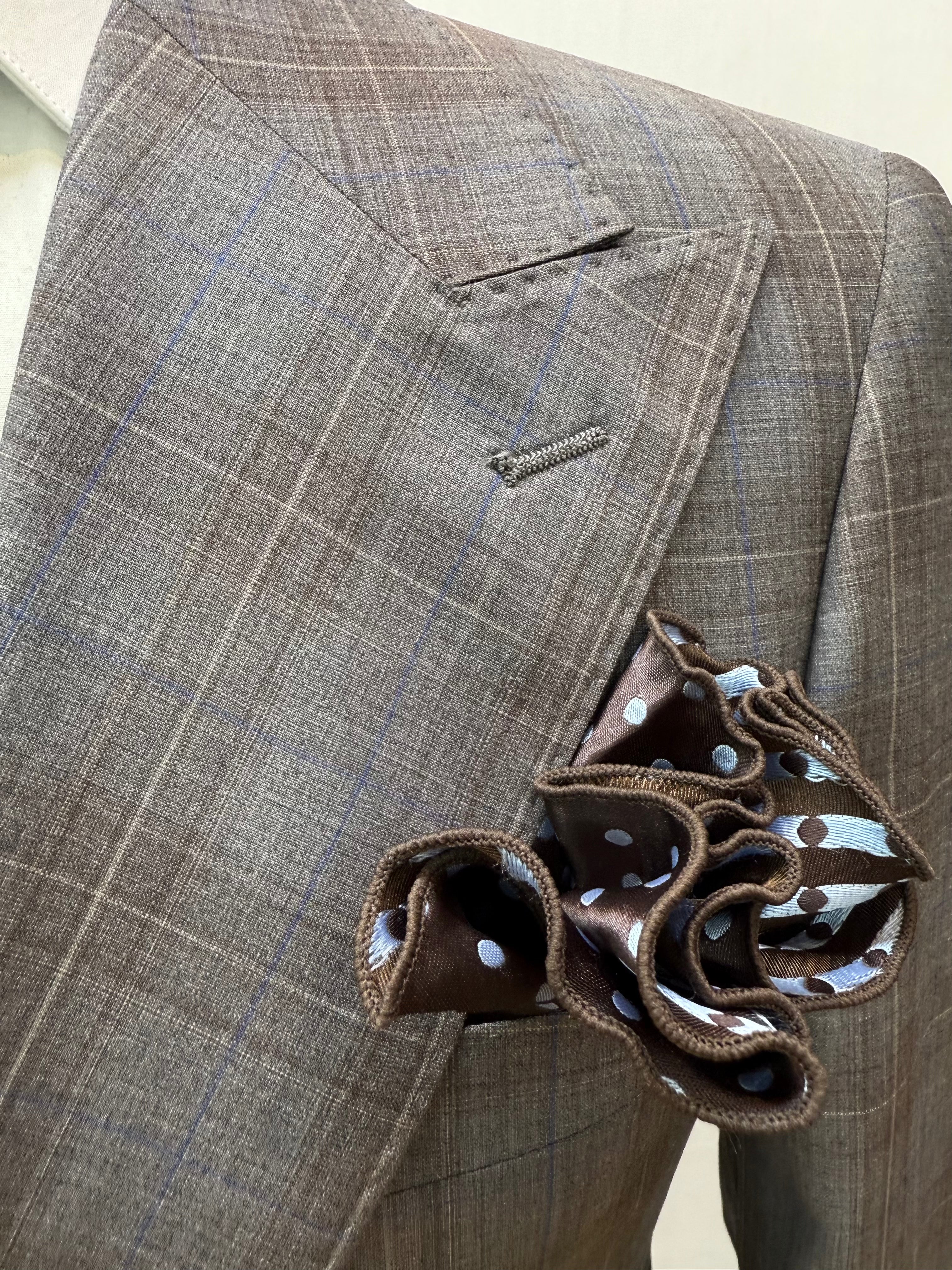 Tiglio Suit Brown/Blue Plaid