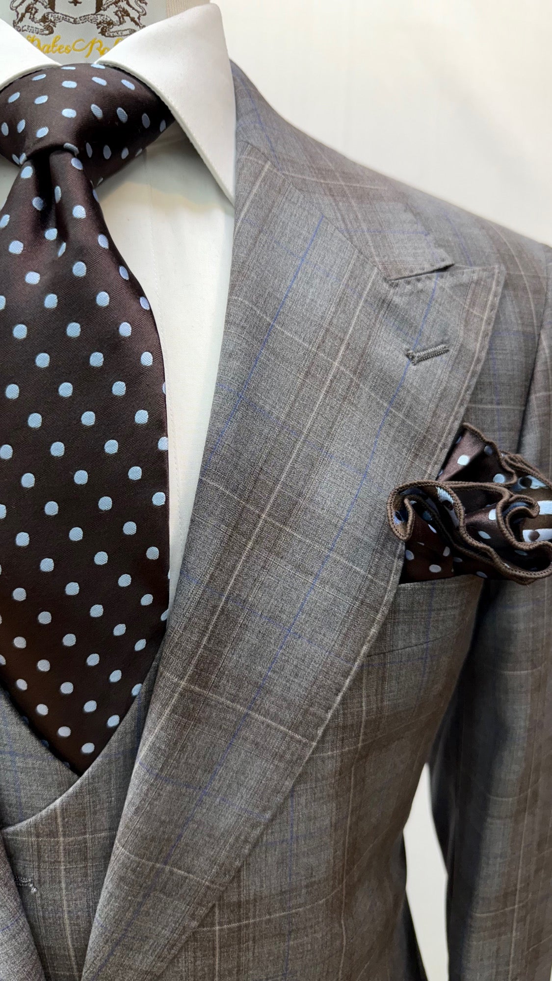 Tiglio Suit Brown/Blue Plaid