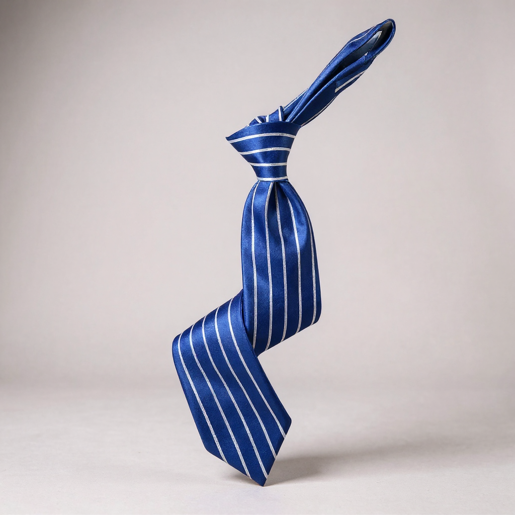 Royal Blue & White Stripe Tie