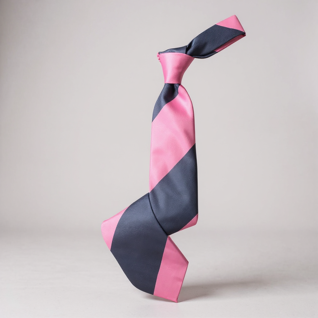 Crypto Pink & Gray Stripe Tie