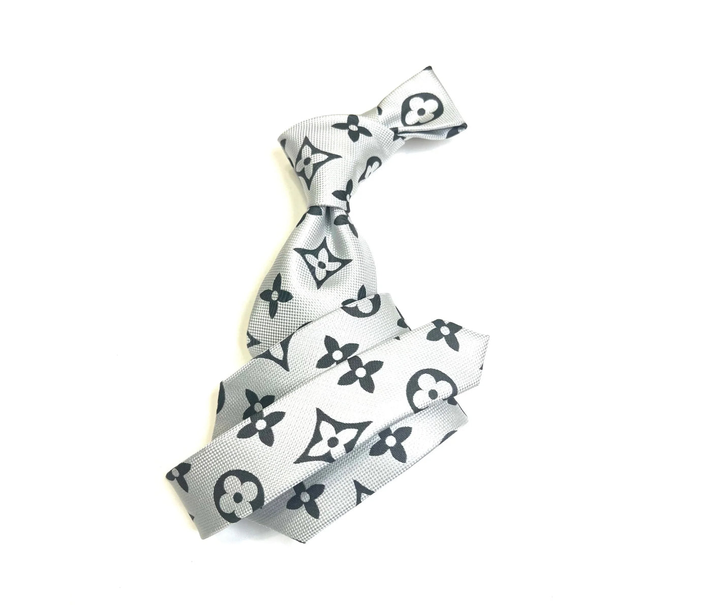 LV White/Black Tie