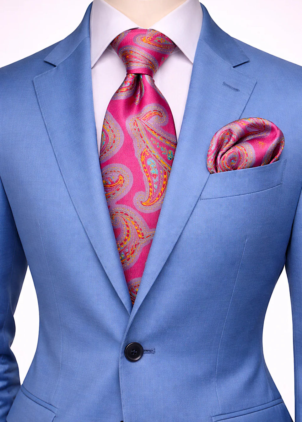 FUSCHIA & SKY BLUE TIE