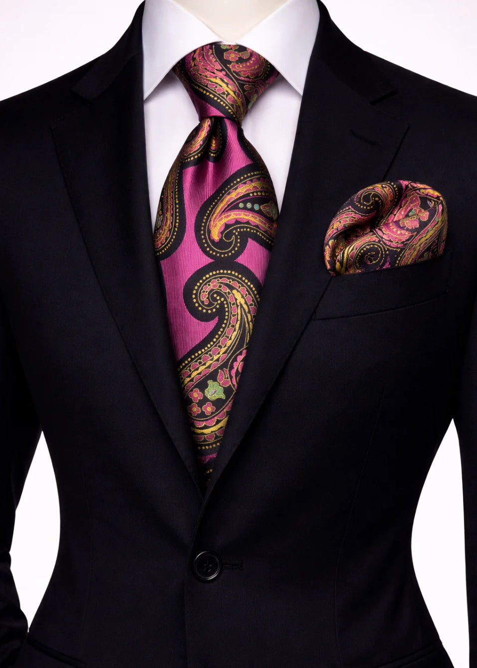 FUSCHIA & BLACK TIE
