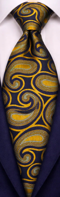 NAVY & YELLOW TIE