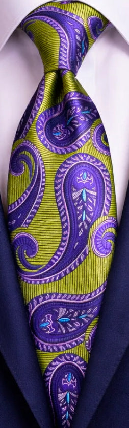 GREEN & PURPLE TIE