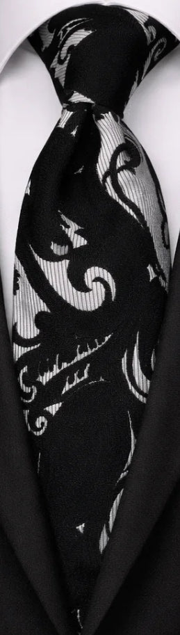 SILVER & BLACK TIE