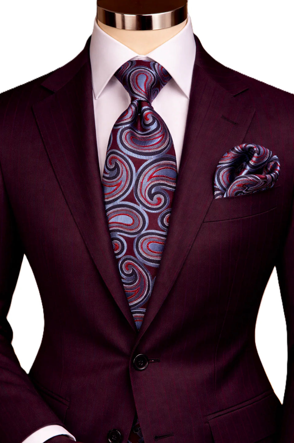 MAROON/BLUE & RED TIE