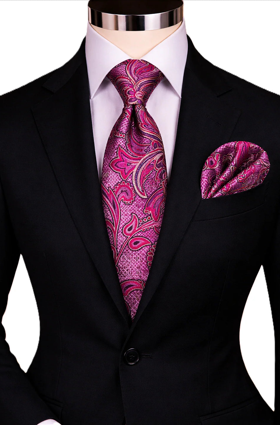 MAGENTA & RED TIE