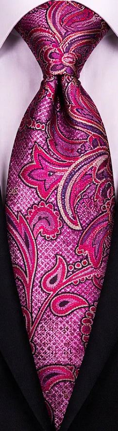 MAGENTA & RED TIE