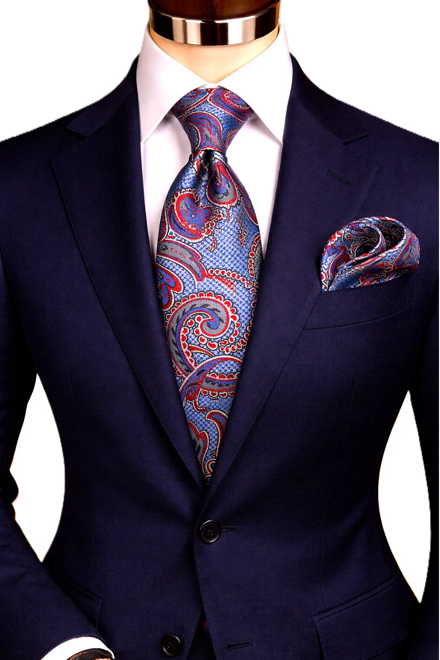 BLUE & RED TIE