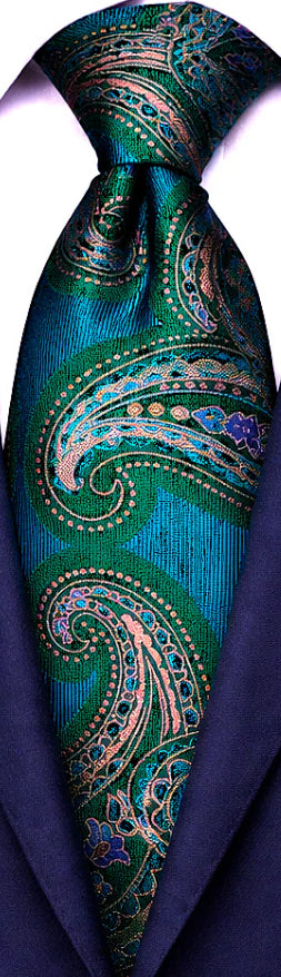 Green & Turquoise Tie
