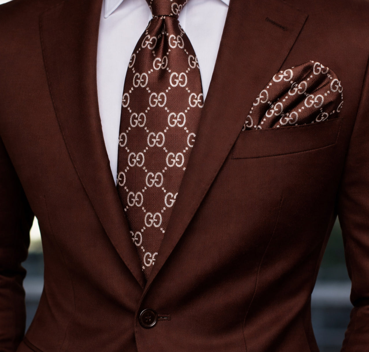 COPPER BROWN/SILVER TIE