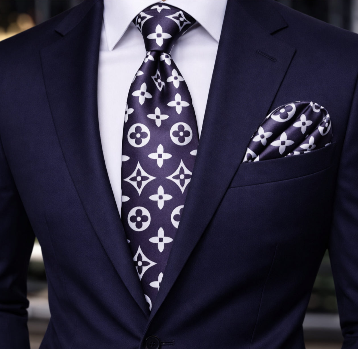 Purple/Silver Tie