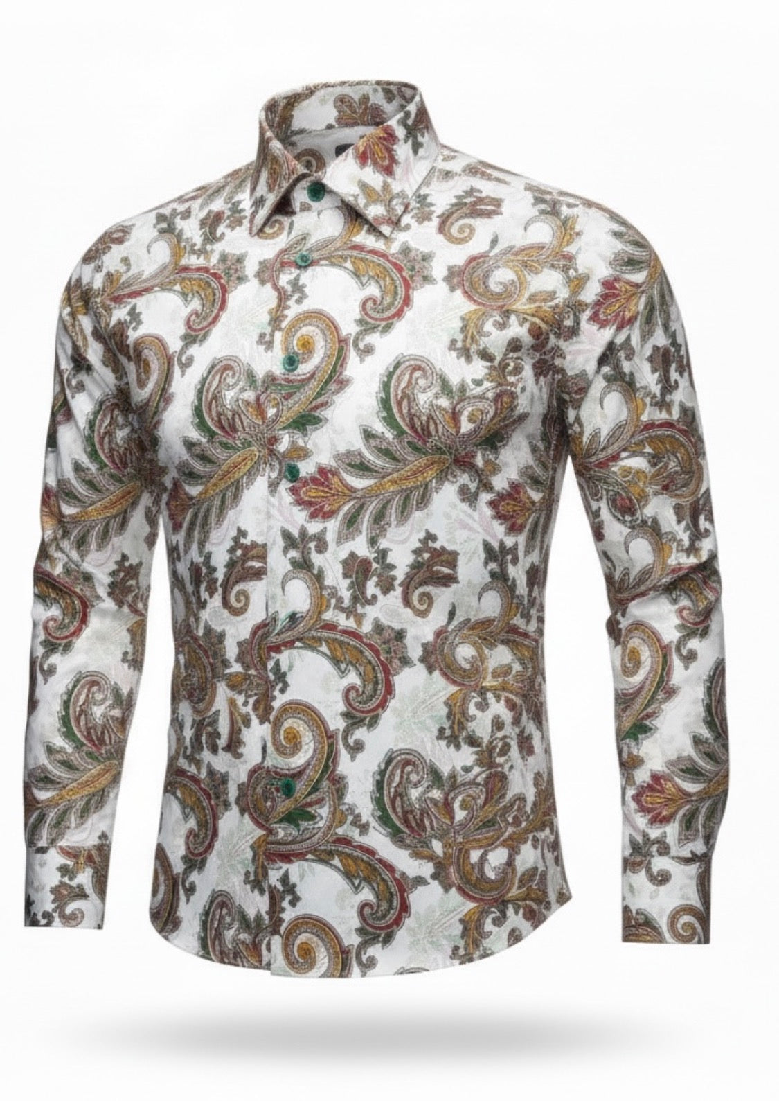 Couture Paisley Red Multicolor Shirt