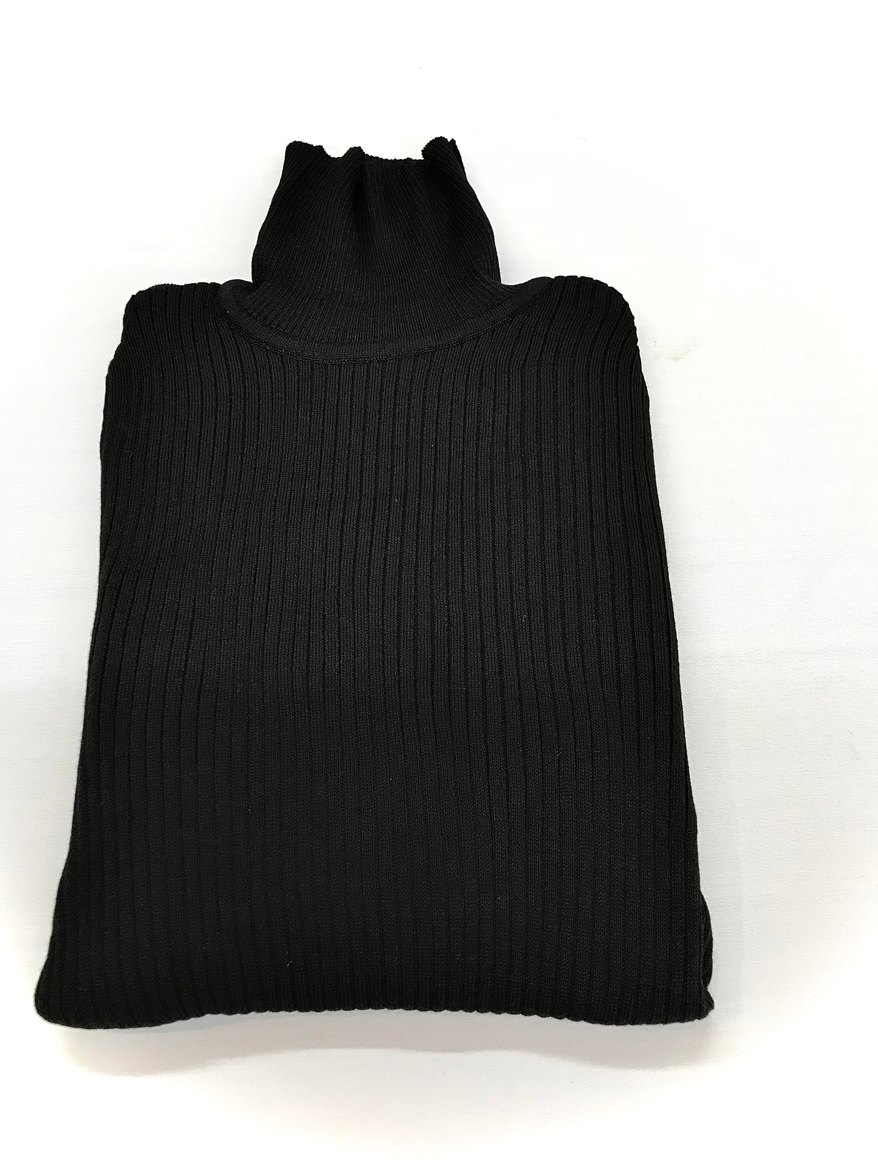 Midnight Navy Fitted Ribbed Turtleneck