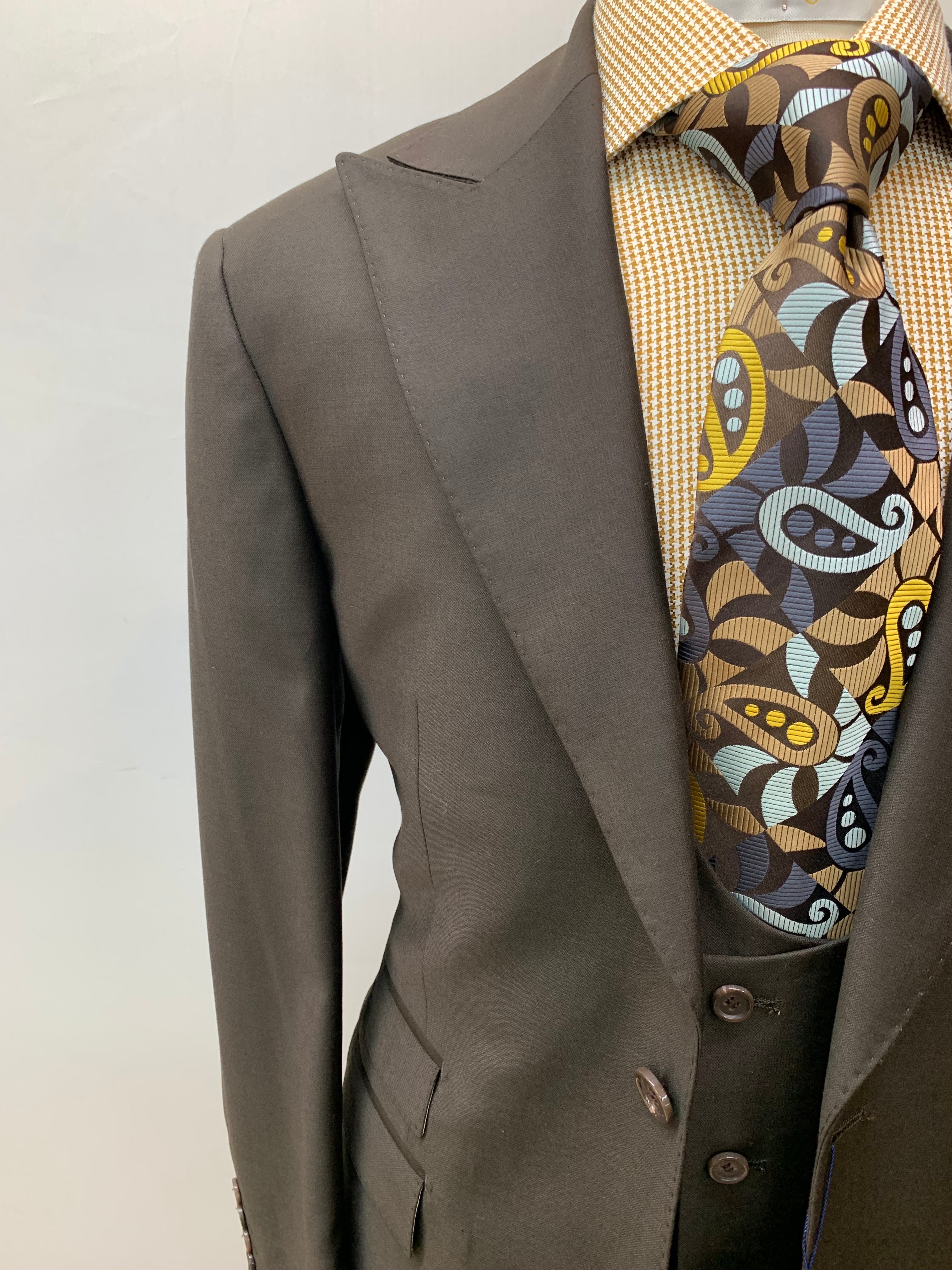 Berragamo 3pc Dark Brown Suit