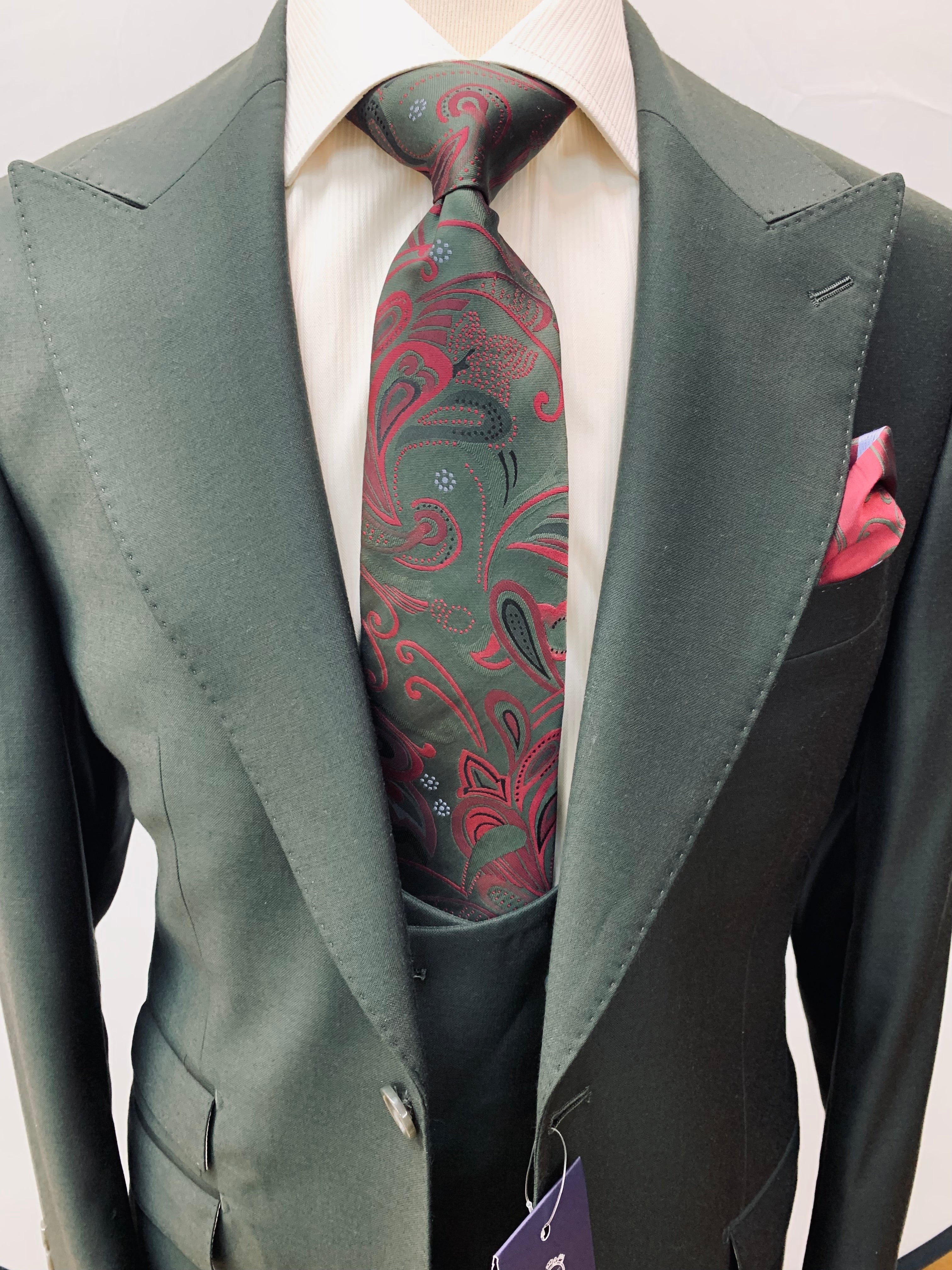 Berragamo 3pc Green Suit