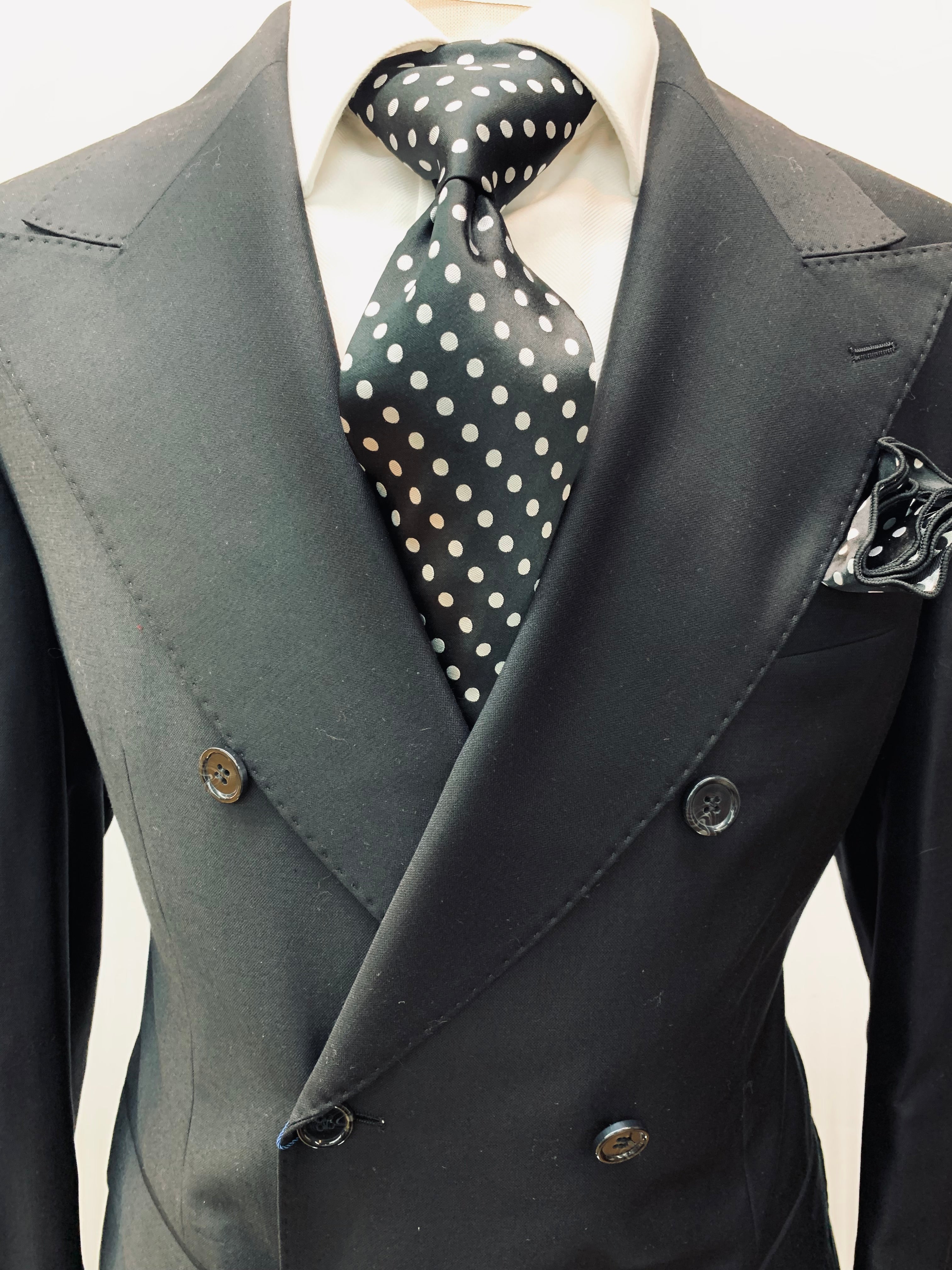 Berragamo Black Double Breasted Suit