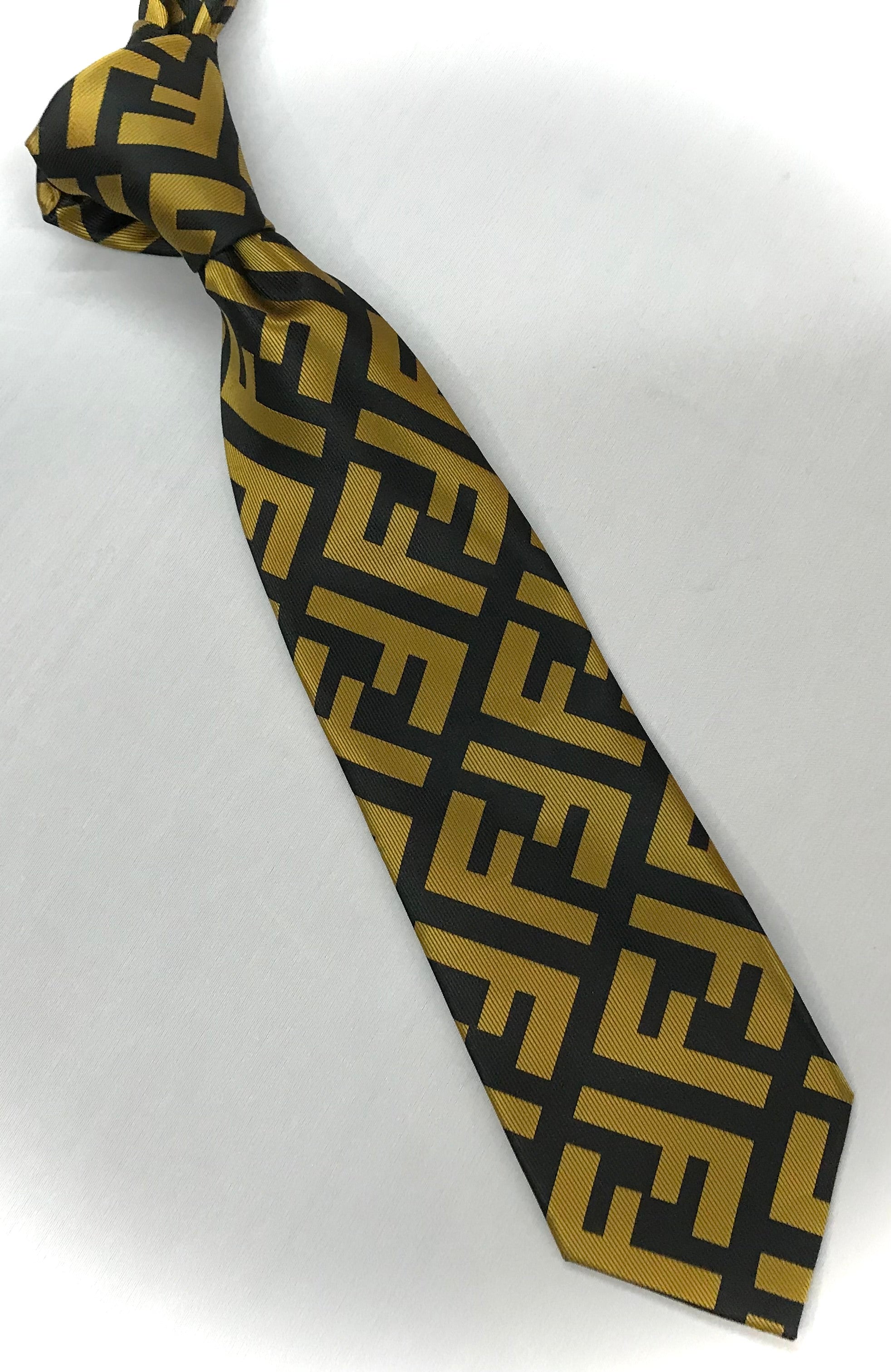 Fendi Black/Gold Tie